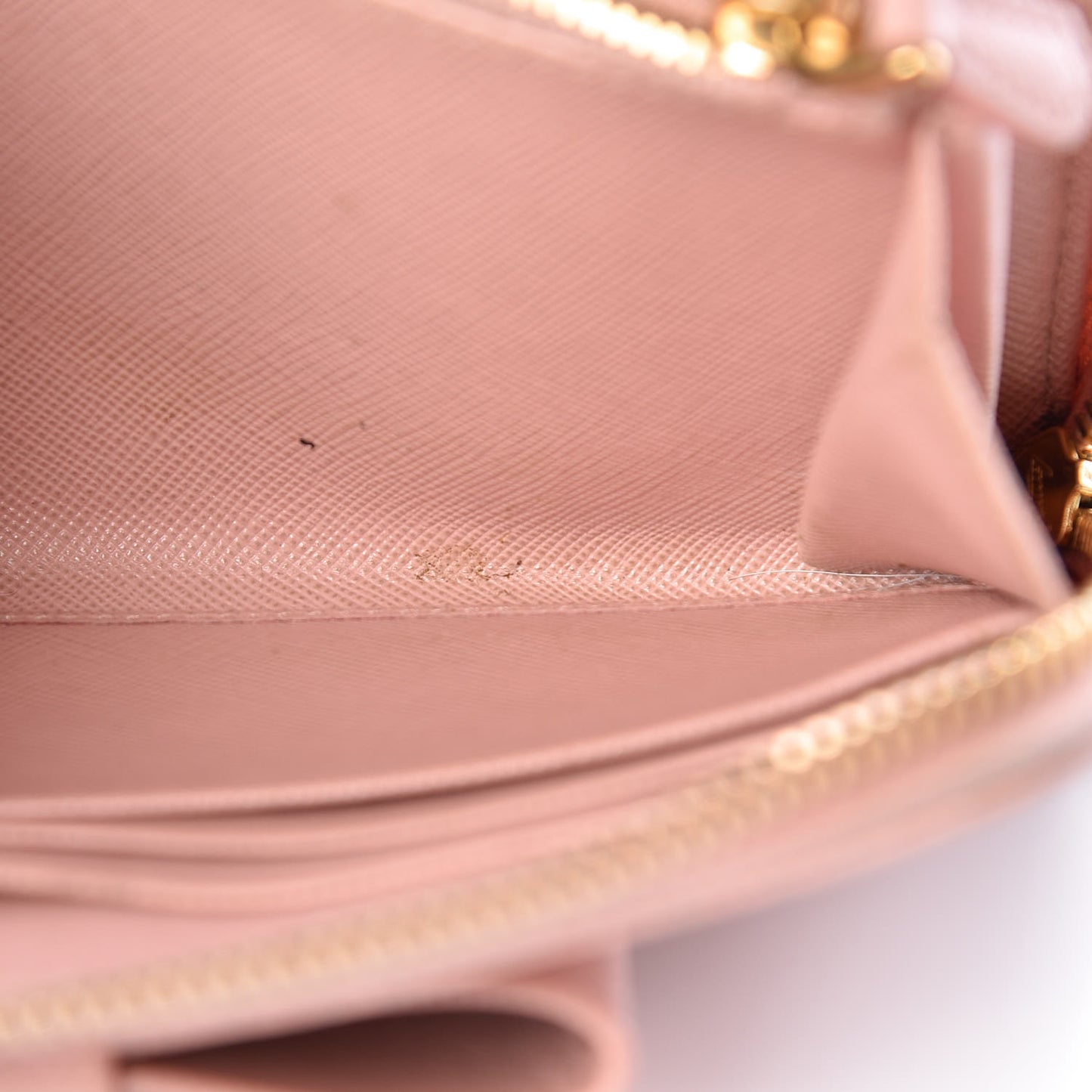 Saffiano Fiocco Bow Zip Around Wallet Orchidea