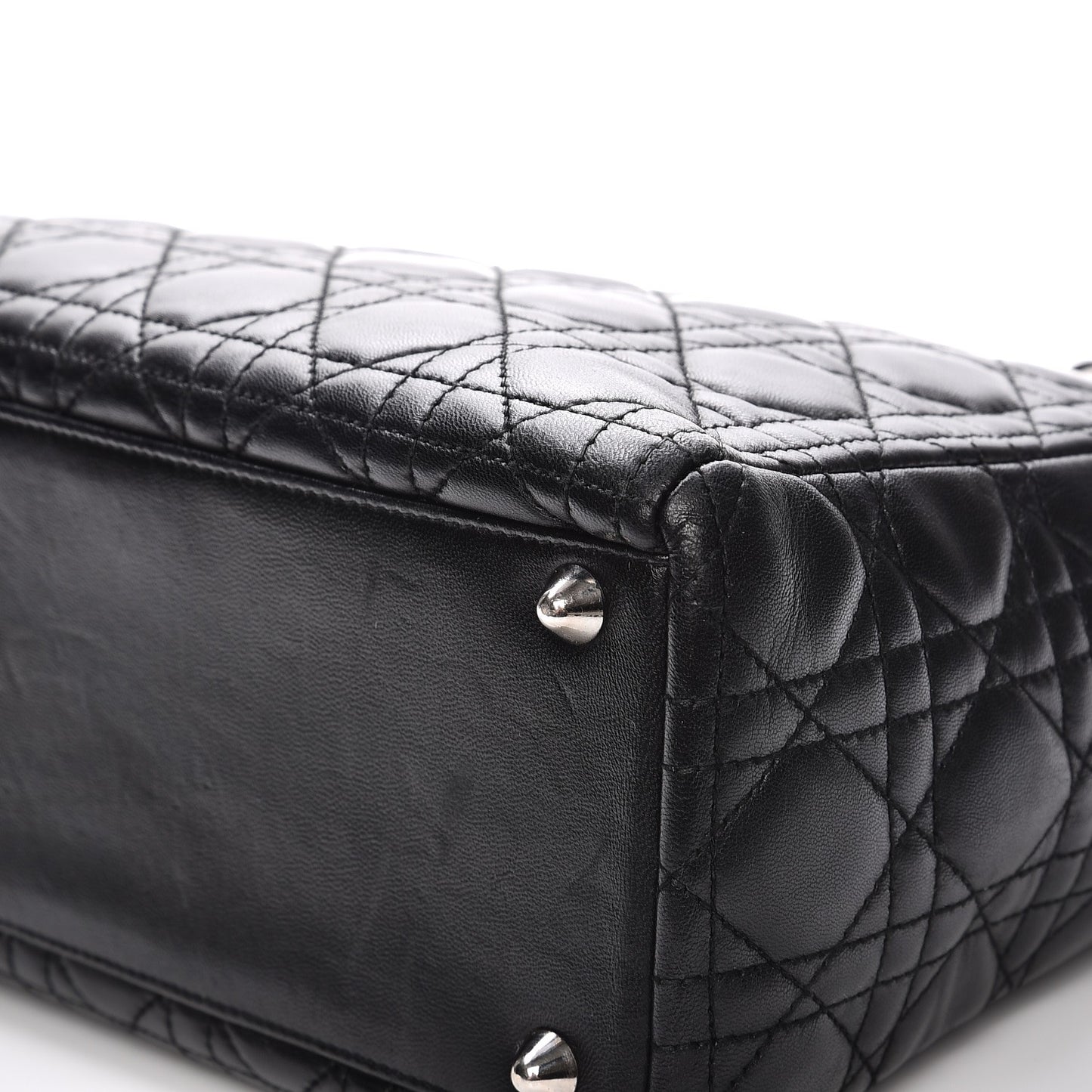 Lambskin Cannage Large Lady Dior Black