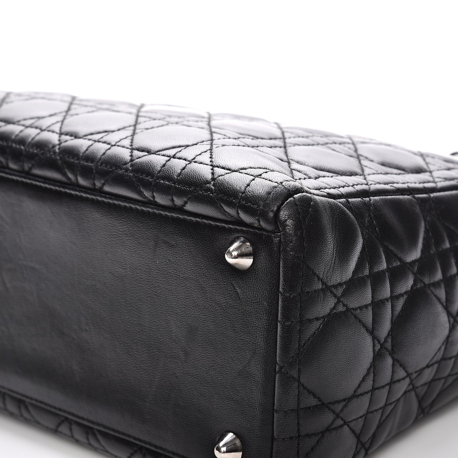 Christian Dior Lambskin Cannage Large Lady Dior Black 16 of 18