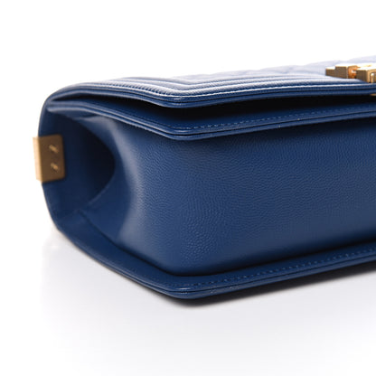 Chanel Caviar Quilted Medium Boy Flap Blue 7 of 8