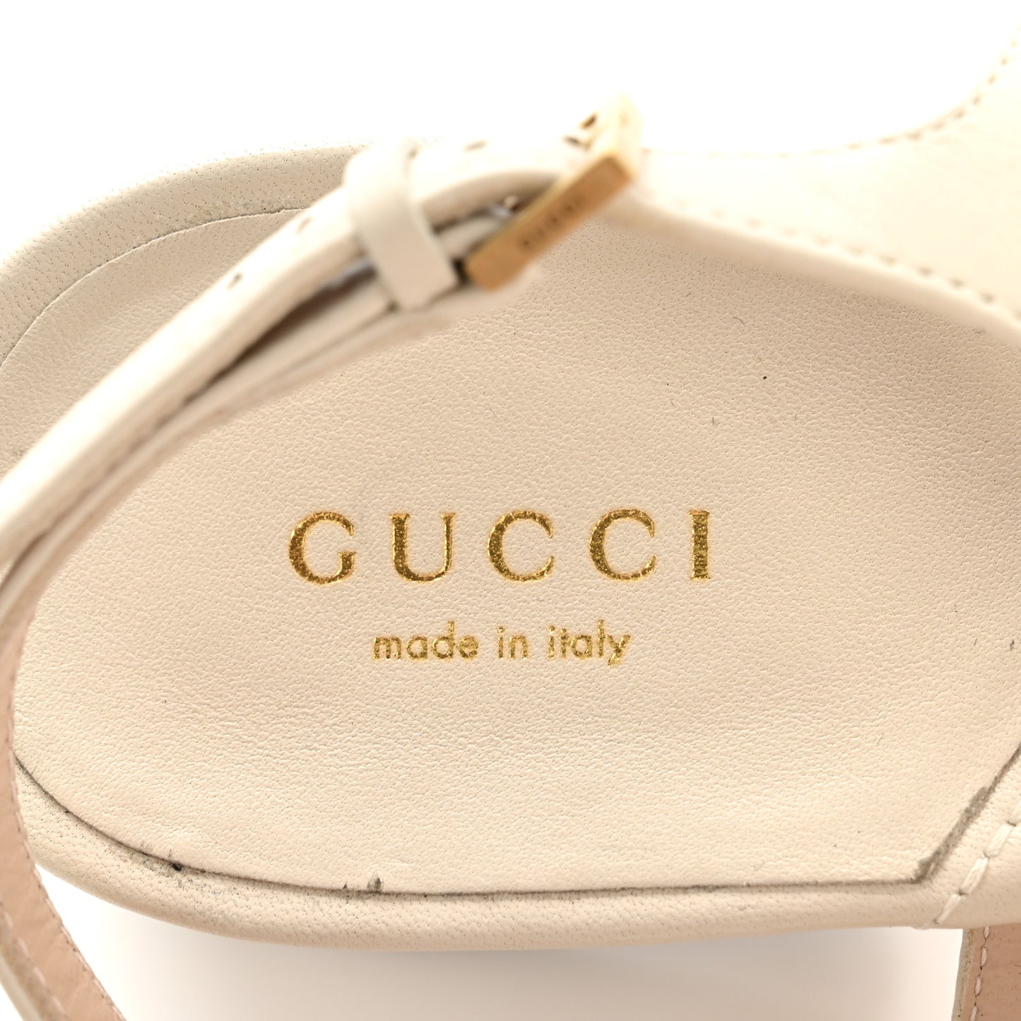 Nappa Matelasse Double G 35mm Thong Sandals 40 Mystic White