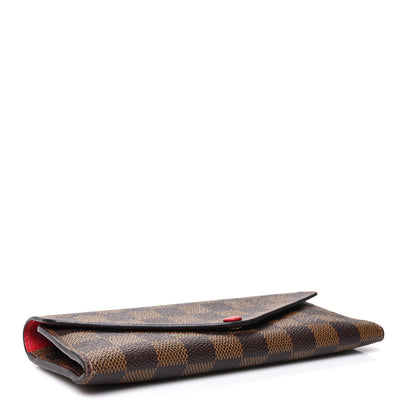 Louis Vuitton Damier Ebene Josephine Wallet Red 4 of 10