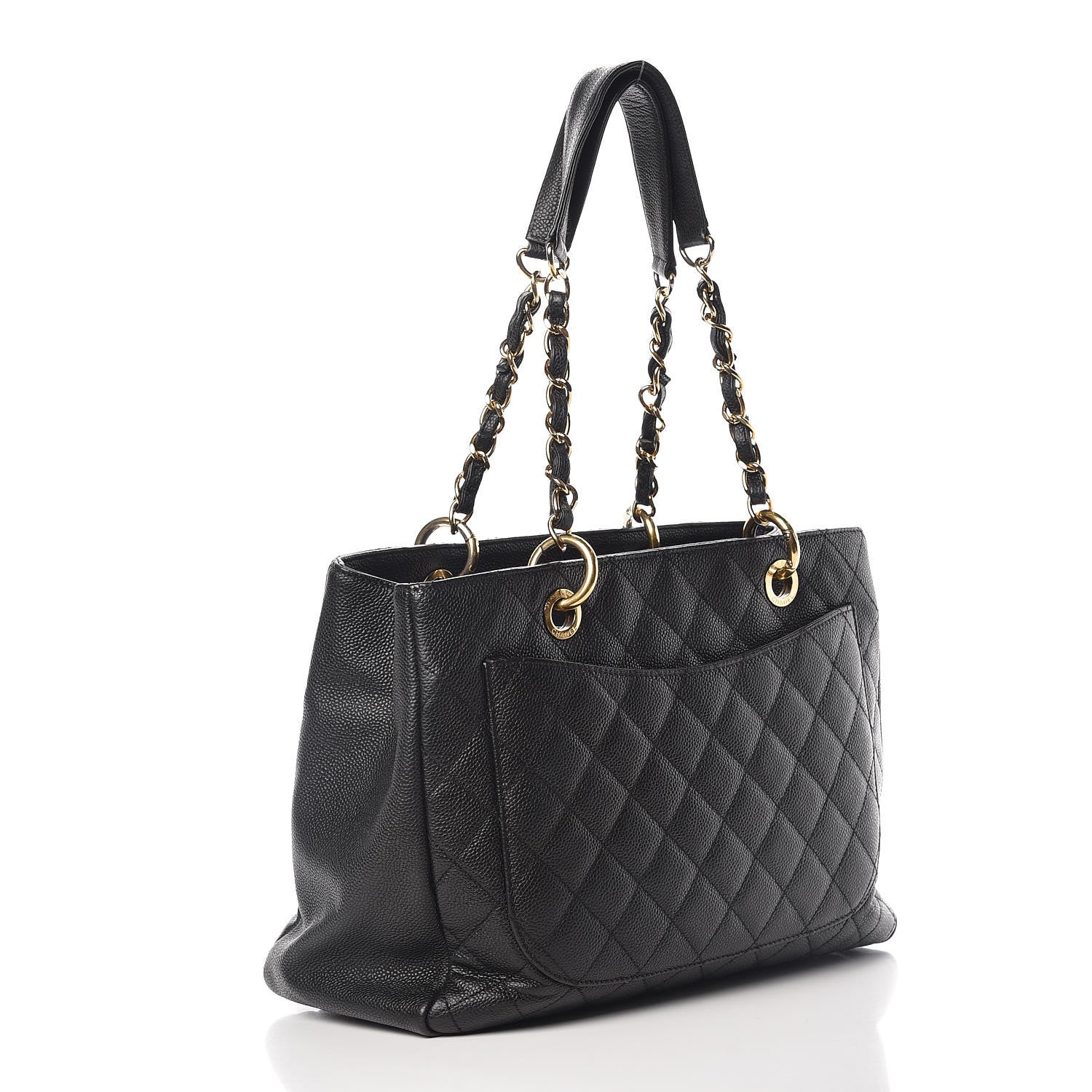 Chanel Caviar Quilted Grand Shopping Tote GST Black 3 of 11