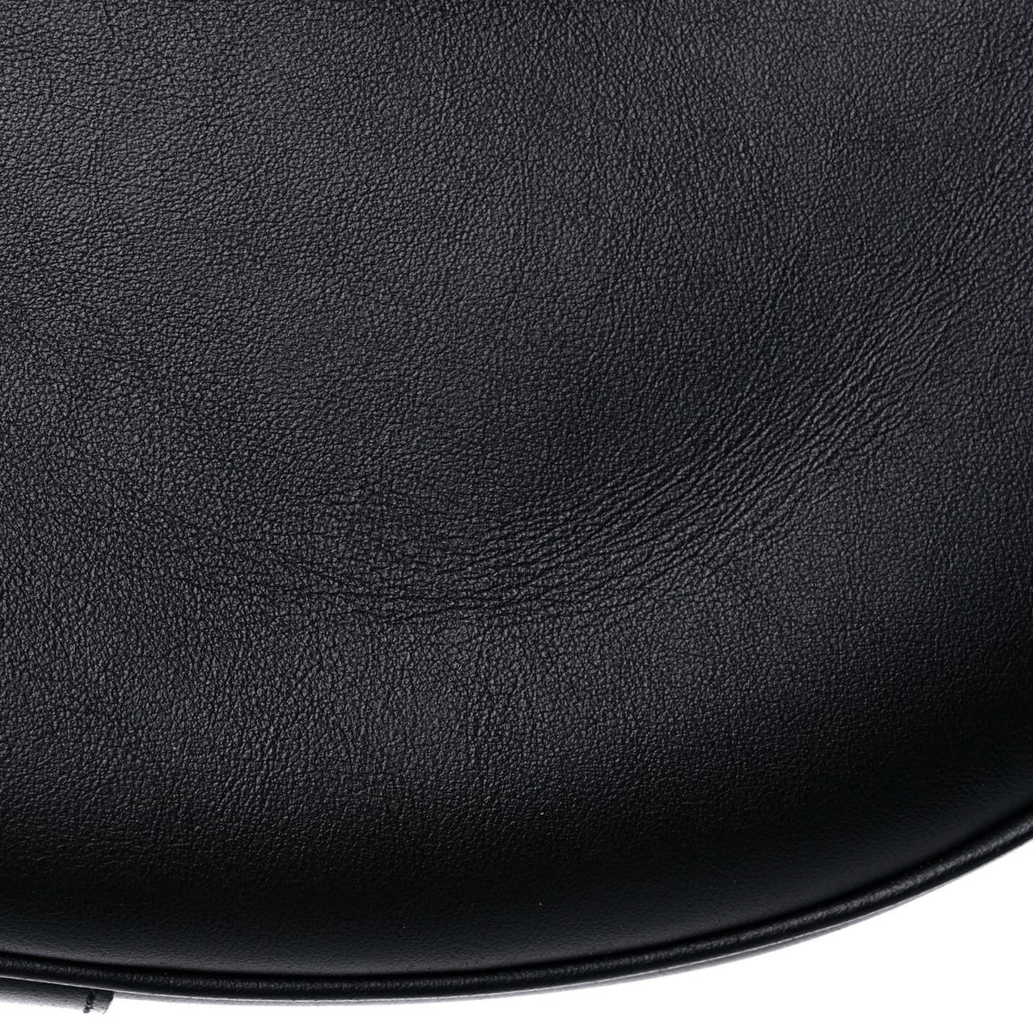 Smooth Calfskin Medium Strap Ava Shoulder Bag Black