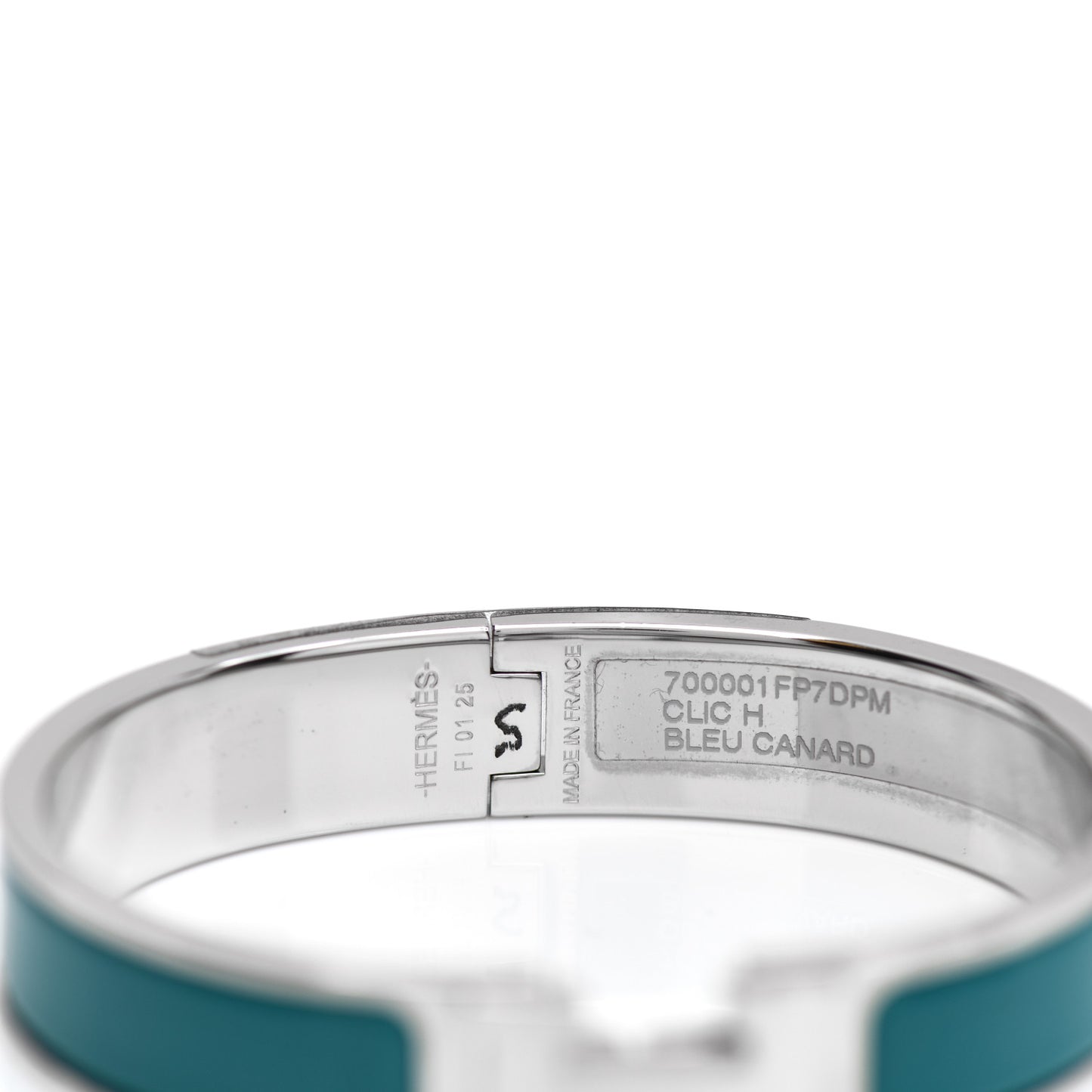 Enamel Narrow Clic Clac H Bracelet PM Bleu Canard
