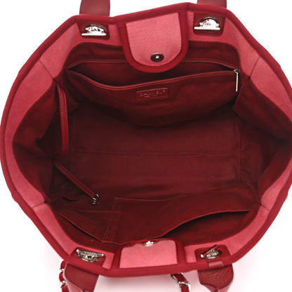Chanel Canvas Medium Deauville Tote Red 4 of 11