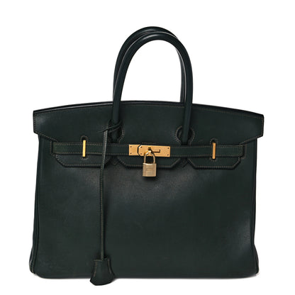 Hermes Gulliver Birkin 35 Vert Fonce 1 of 31