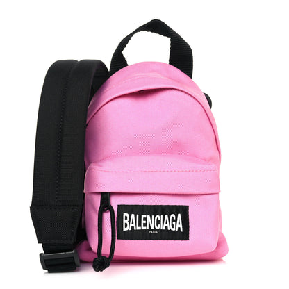 Balenciaga Recycled Casual Nylon Mini Oversized Backpack Pink 1 of 11