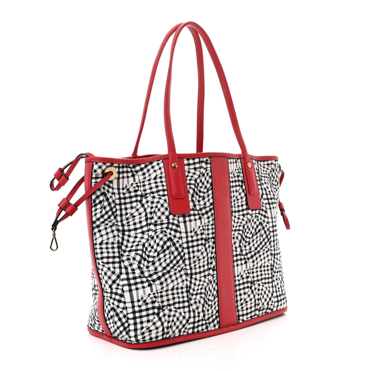 MCM Visetos Medium Liz Reversible Shopper Tote Ruby Red 6 of 15
