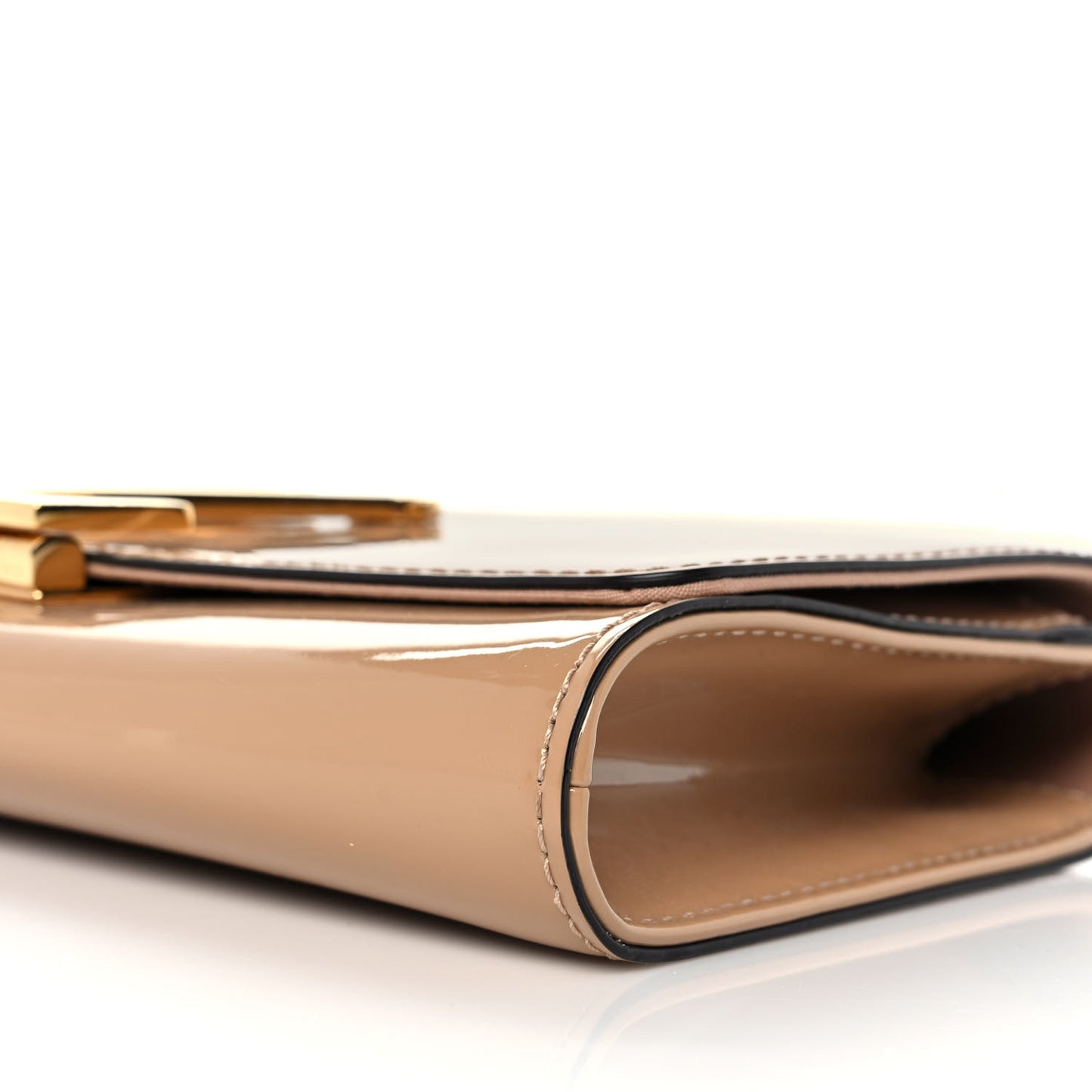 Patent Louise Clutch Nude