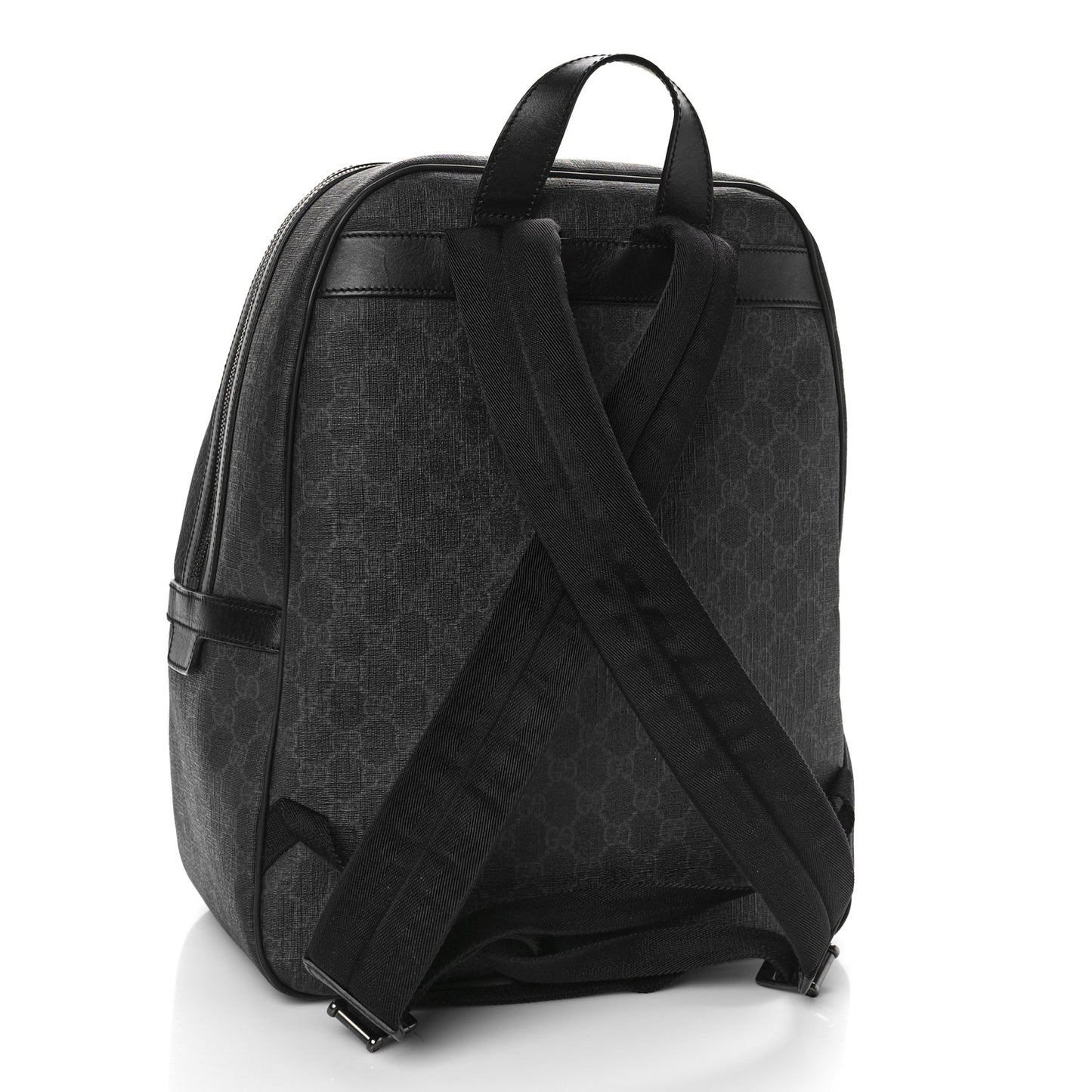 GG Supreme Monogram Medium Day Backpack Grey Black