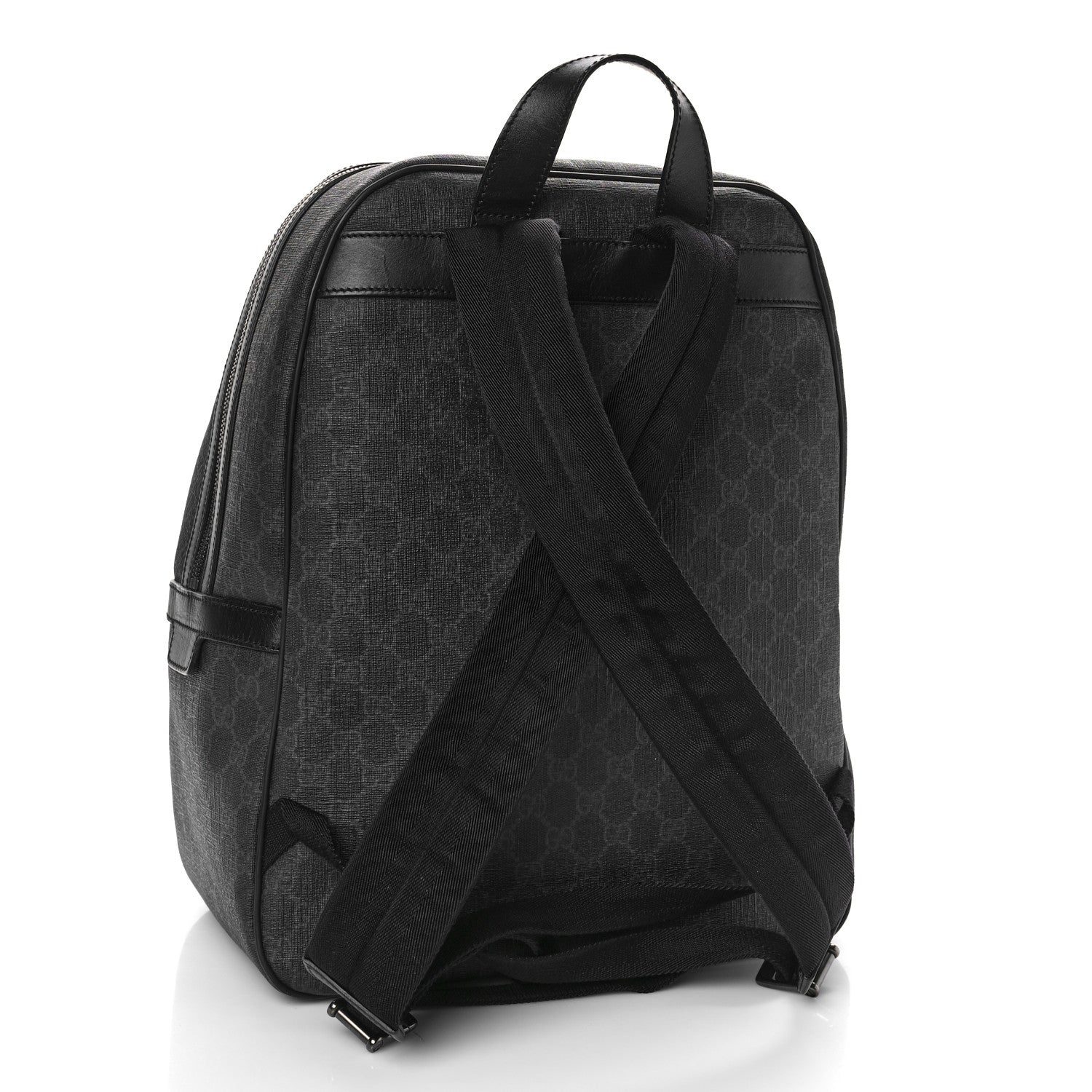 Gucci GG Supreme Monogram Medium Day Backpack Grey Black 3 of 9