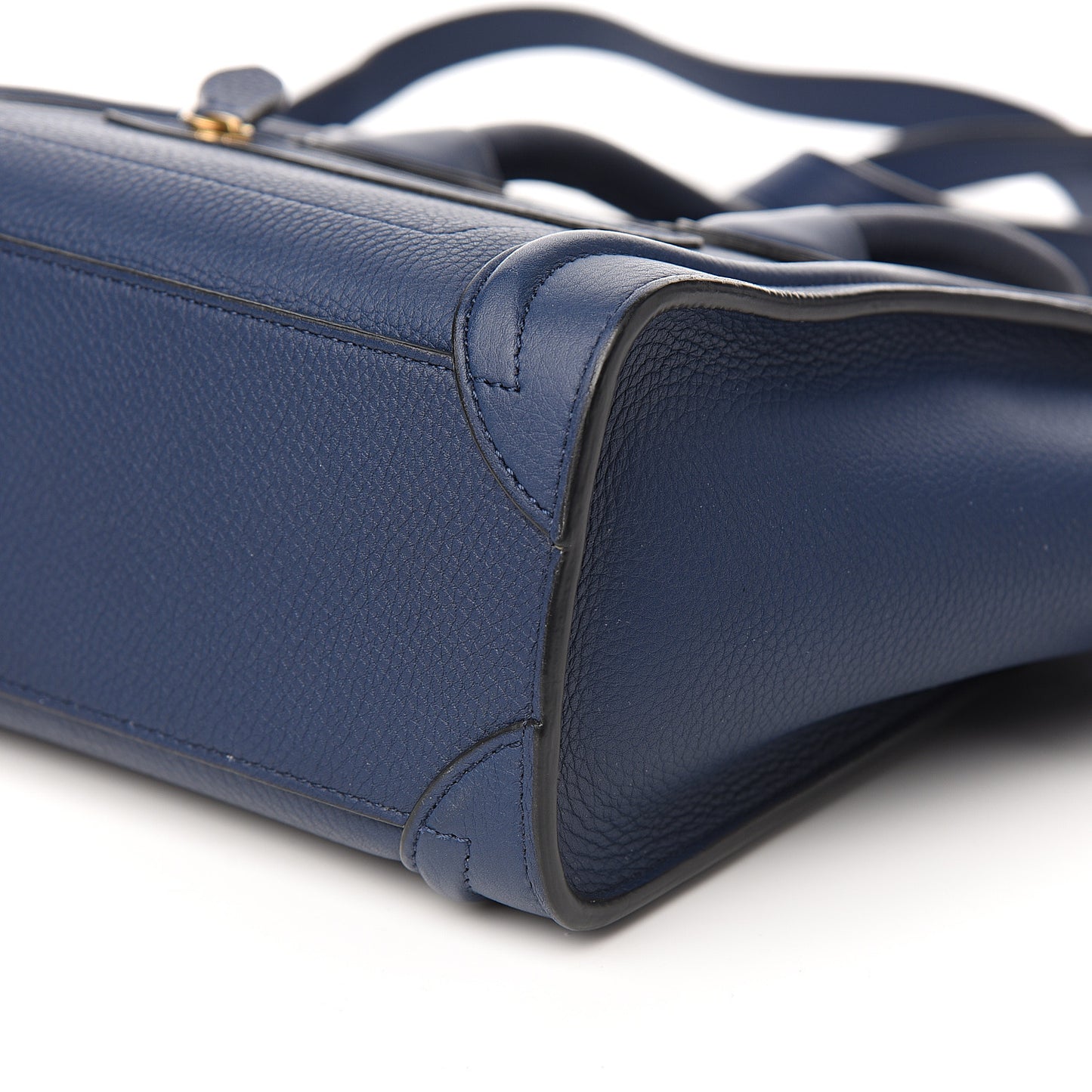 Drummed Calfskin Nano Luggage Marine