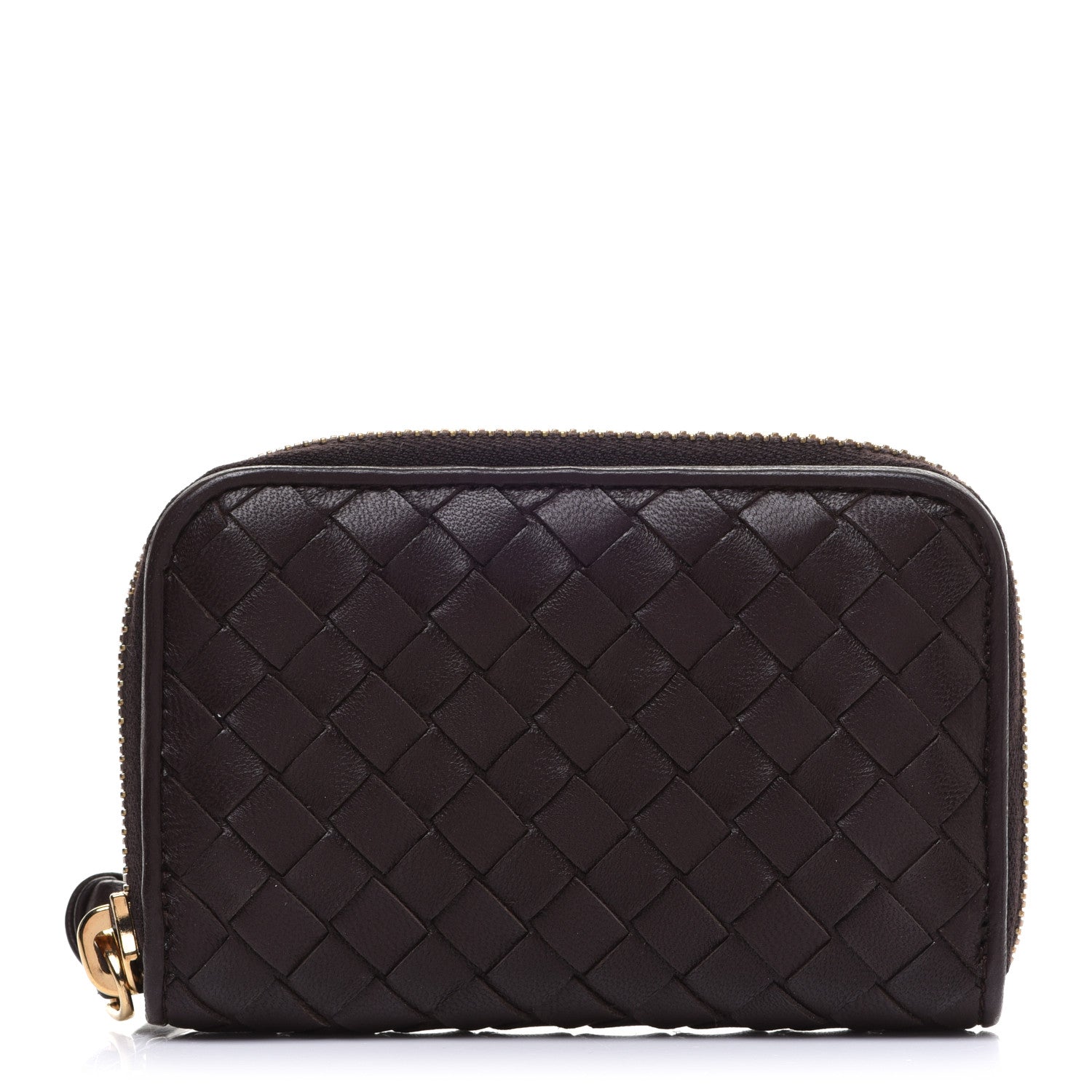 Bottega Veneta Nappa Intrecciato Zip Around Coin Purse Ebano 1 of 9