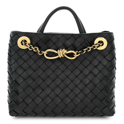 Bottega Veneta Nappa Intrecciato Small Andiamo With Chain Shoulder Bag Black 1 of 9
