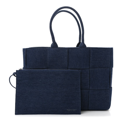 Bottega Veneta Denim Maxi Intrecciato Mens Arco Tote 3 of 10