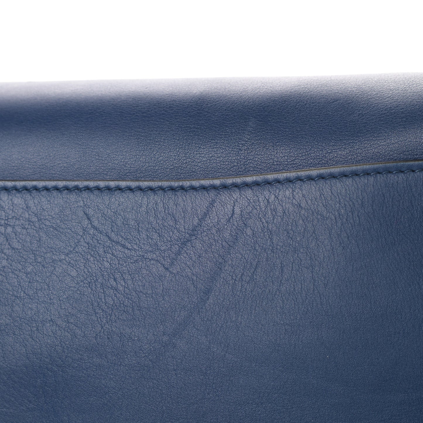 Saffiano City Calfskin Bi-Color Tote Bluette Black