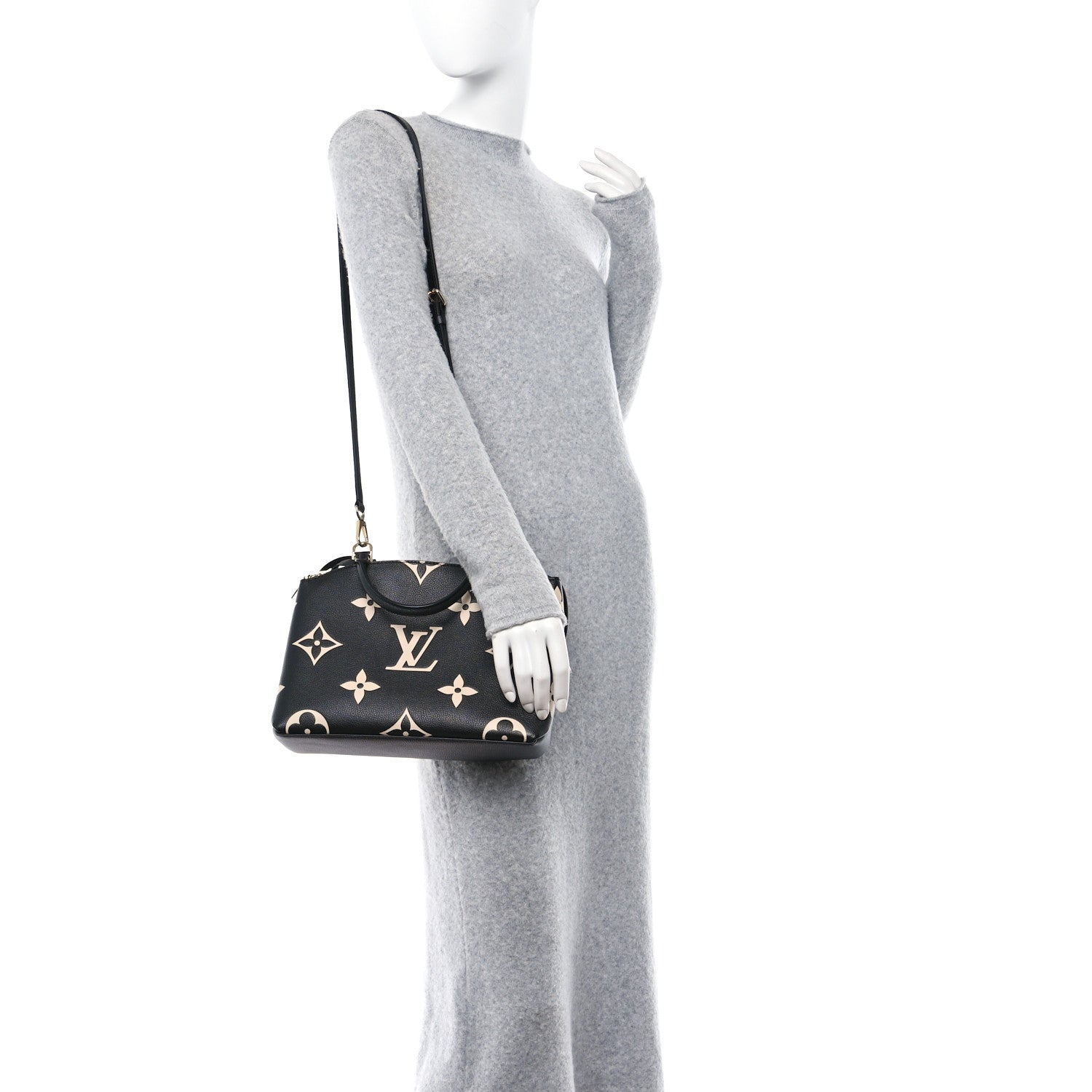 Louis Vuitton Empreinte Monogram Giant Petit Palais Black Beige 2 of 9