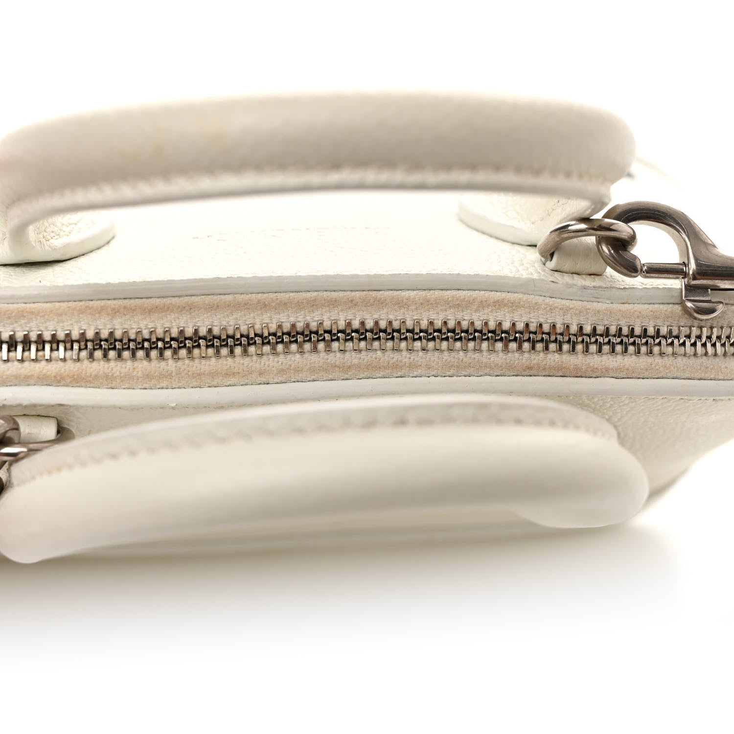 Balenciaga Grained Calfskin XXS Ville Top Handle Bag White Black 13 of 16
