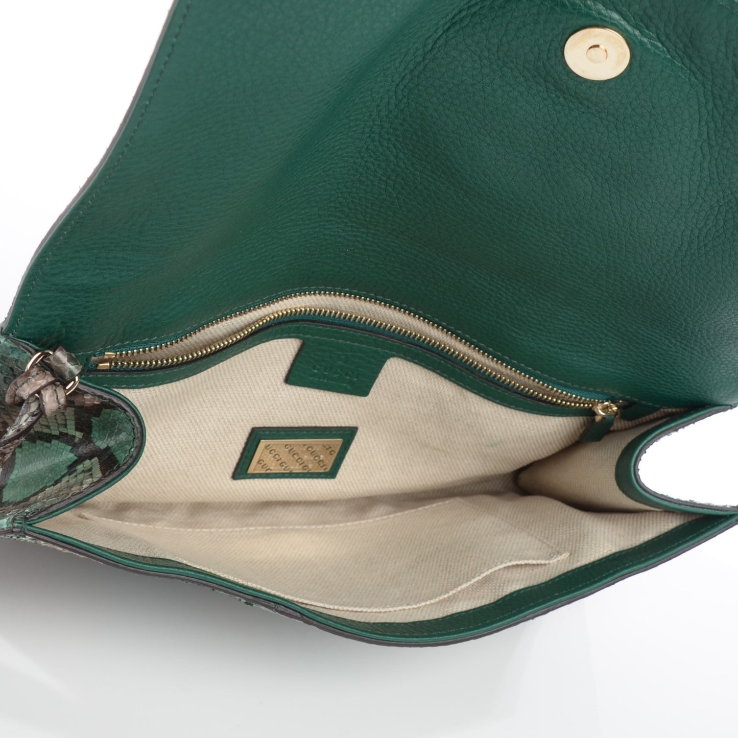 Python Medium Soho Clutch Green
