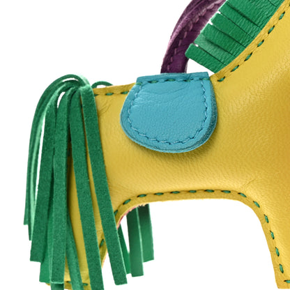 Hermes Milo Lambskin Grigri Rodeo Horse Bag Charm PM Menthe Bleu Electrique Soufre Violet Bleu Azur Rose Shocking 4 of 6