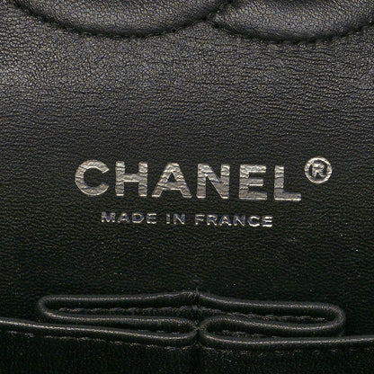 Chanel Metallic Lambskin Quilted Medium Double Flap Gold Black 5 of 9