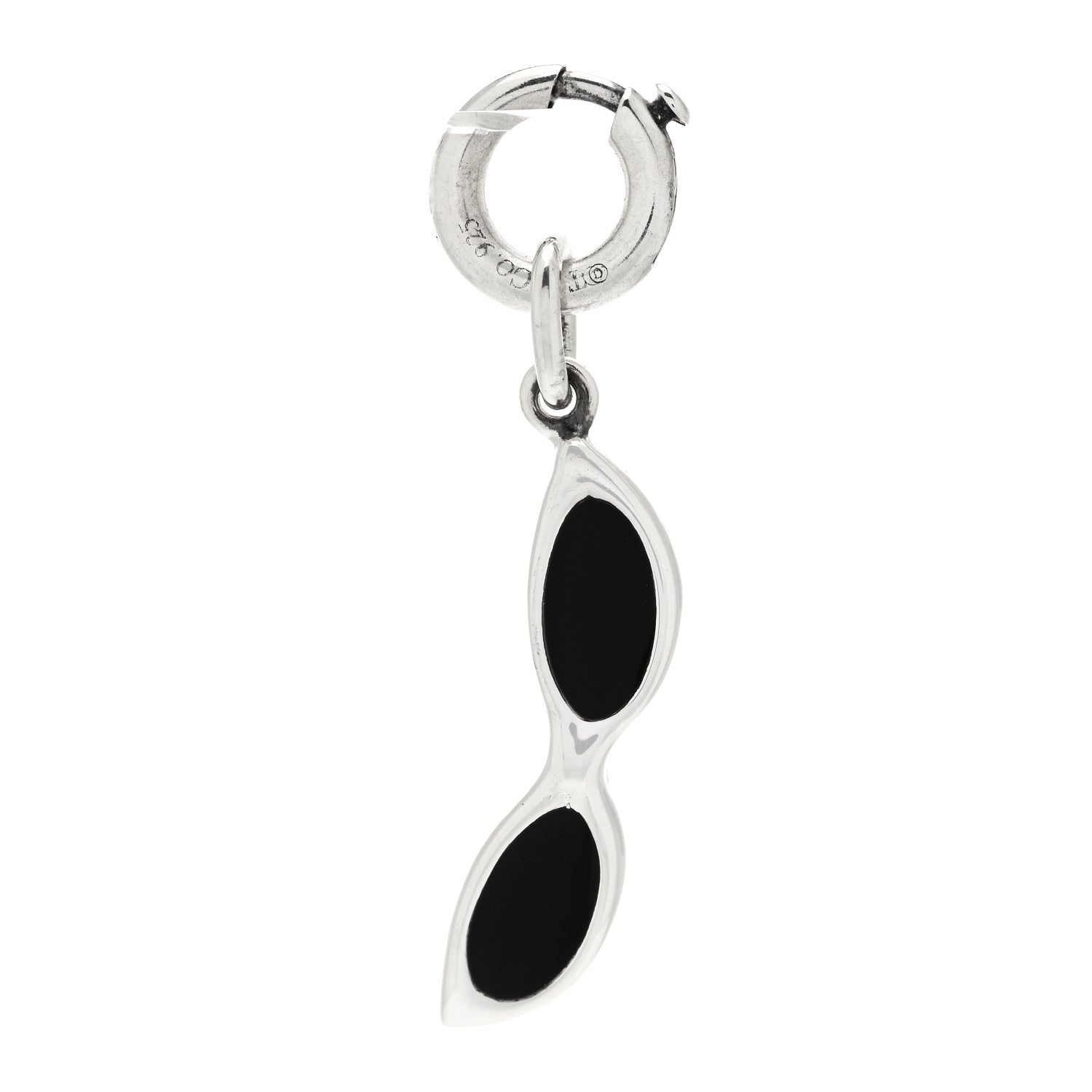 Tiffany Sterling Silver Enamel Sunglasses Charm Black 1 of 4