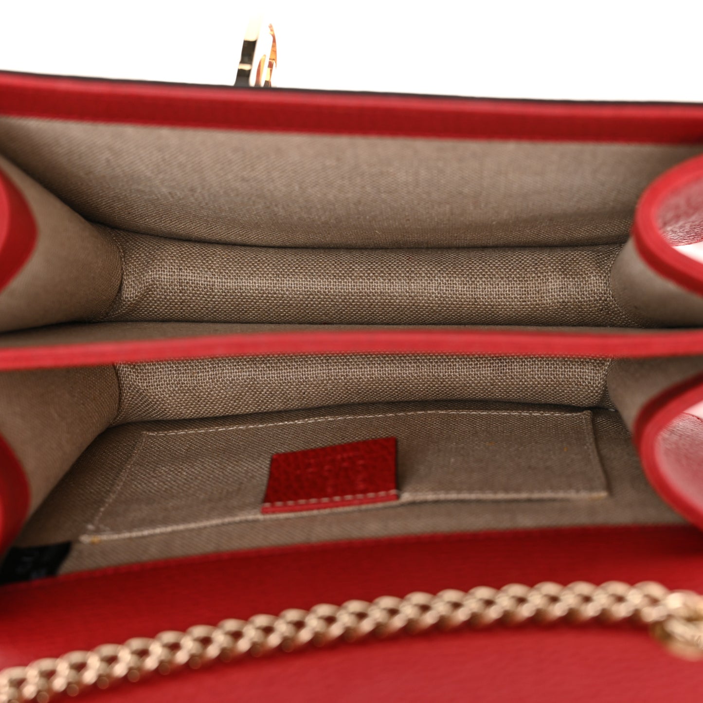 Dollar Calfskin Small Interlocking G Shoulder Bag Red