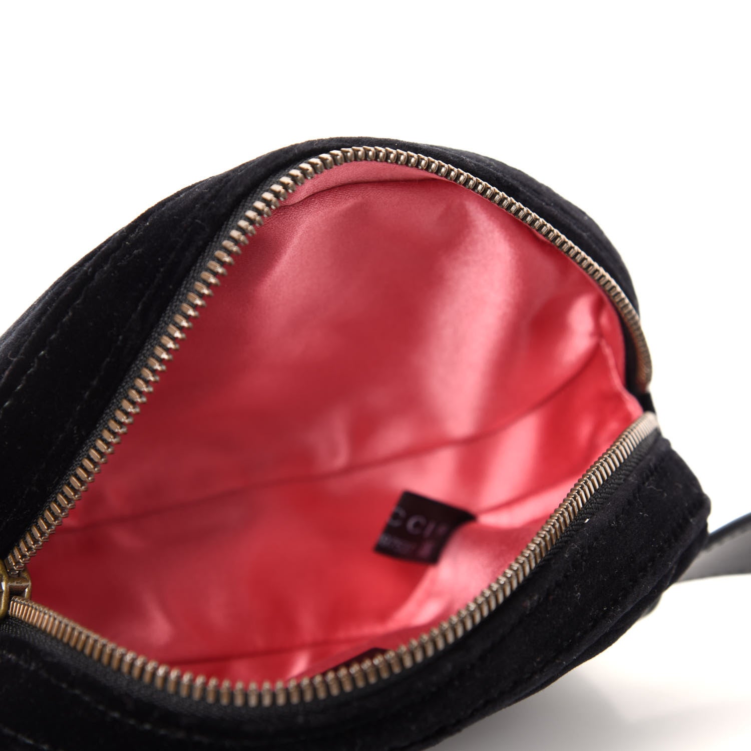 Gucci Velvet Matelasse GG Marmont Belt Bag 95 38 Black 5 of 10