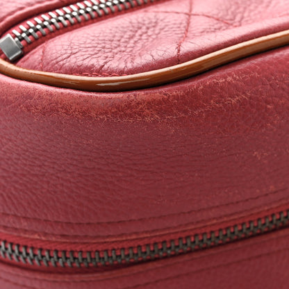 Chanel Caviar Patent Quilted Large Bowler Bag Red 18 of 20