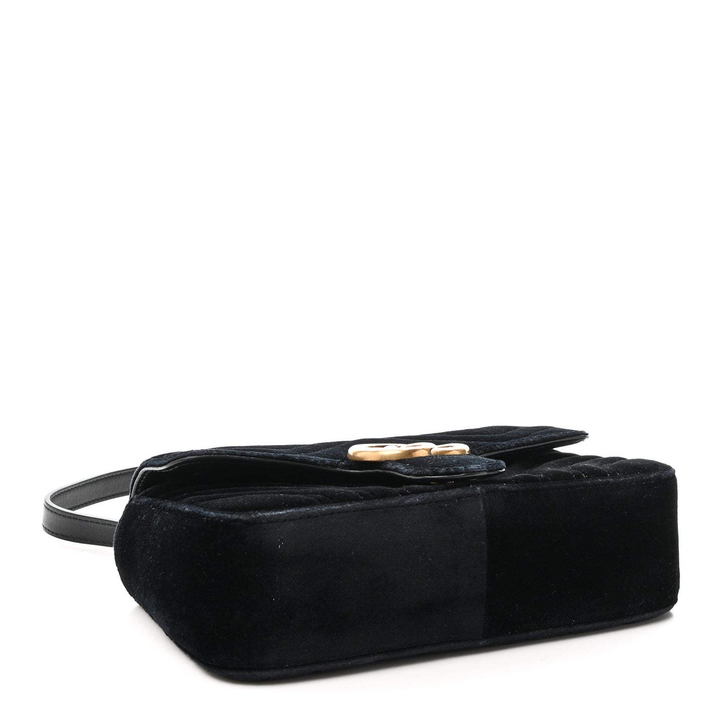 Velvet Matelasse Mini GG Marmont Shoulder Bag Black 75/30 Black