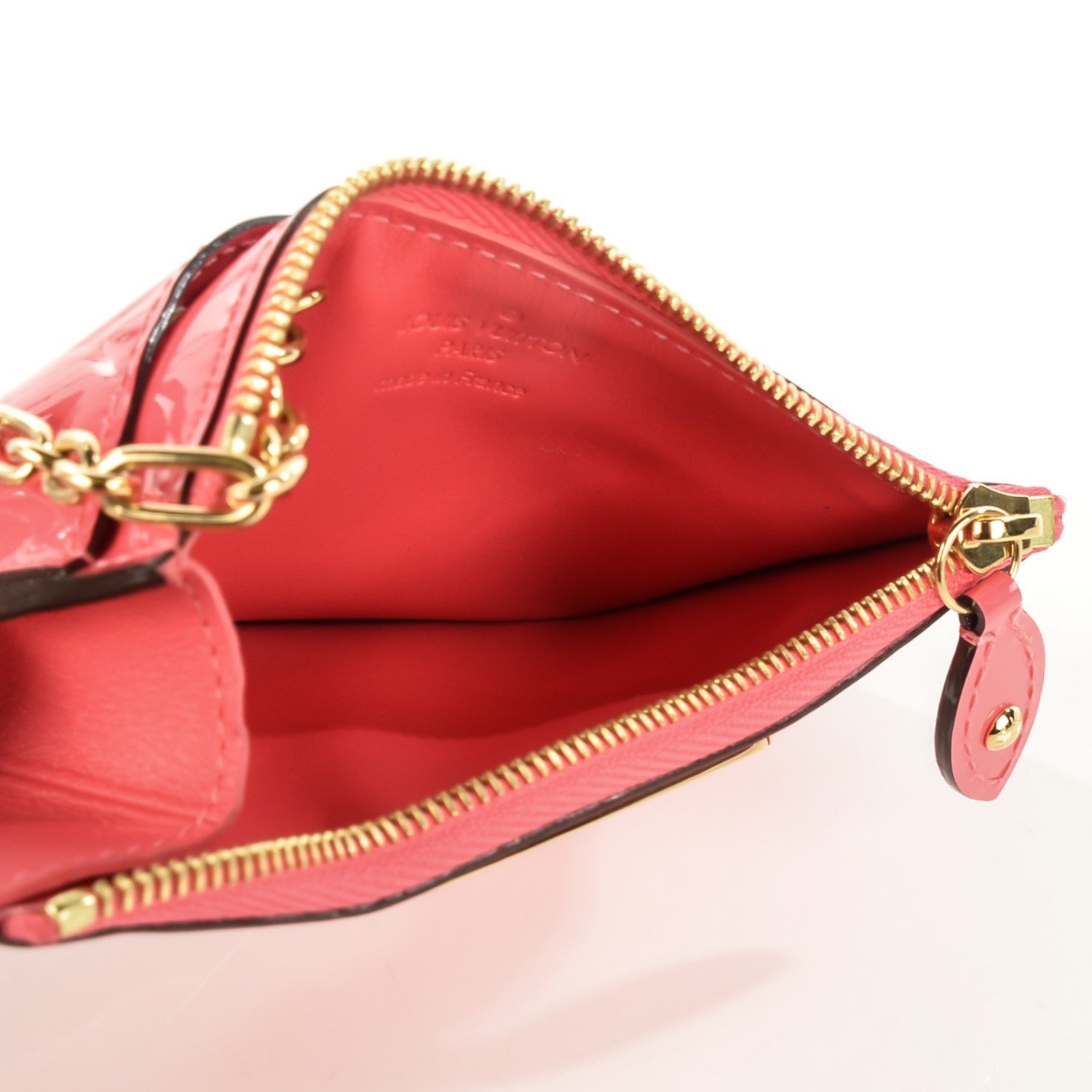 Louis Vuitton Vernis Key Pouch Rose Litchi 6 of 8