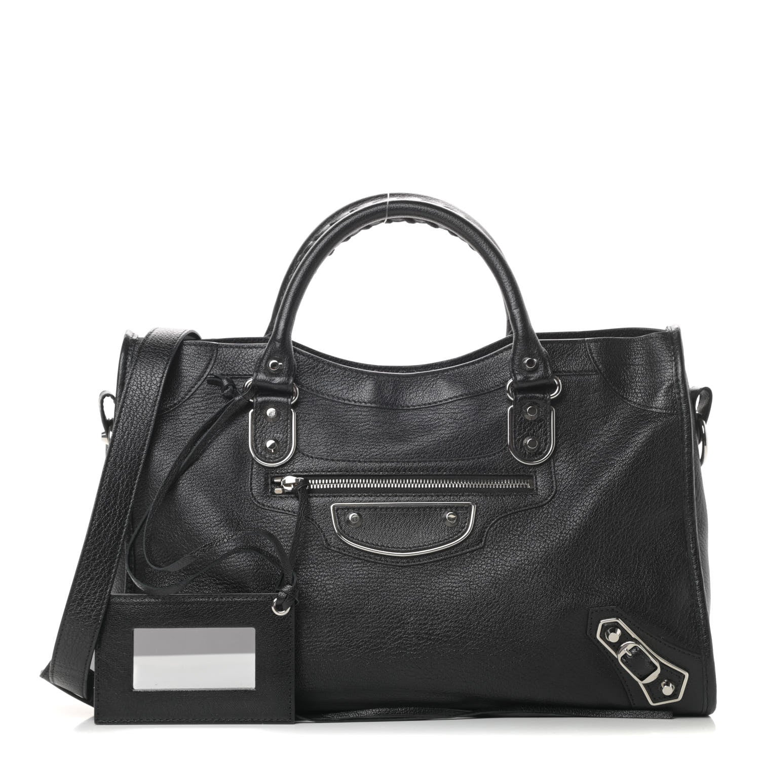 Balenciaga Chevre Silver Metallic Edge Hardware City Black 1 of 14
