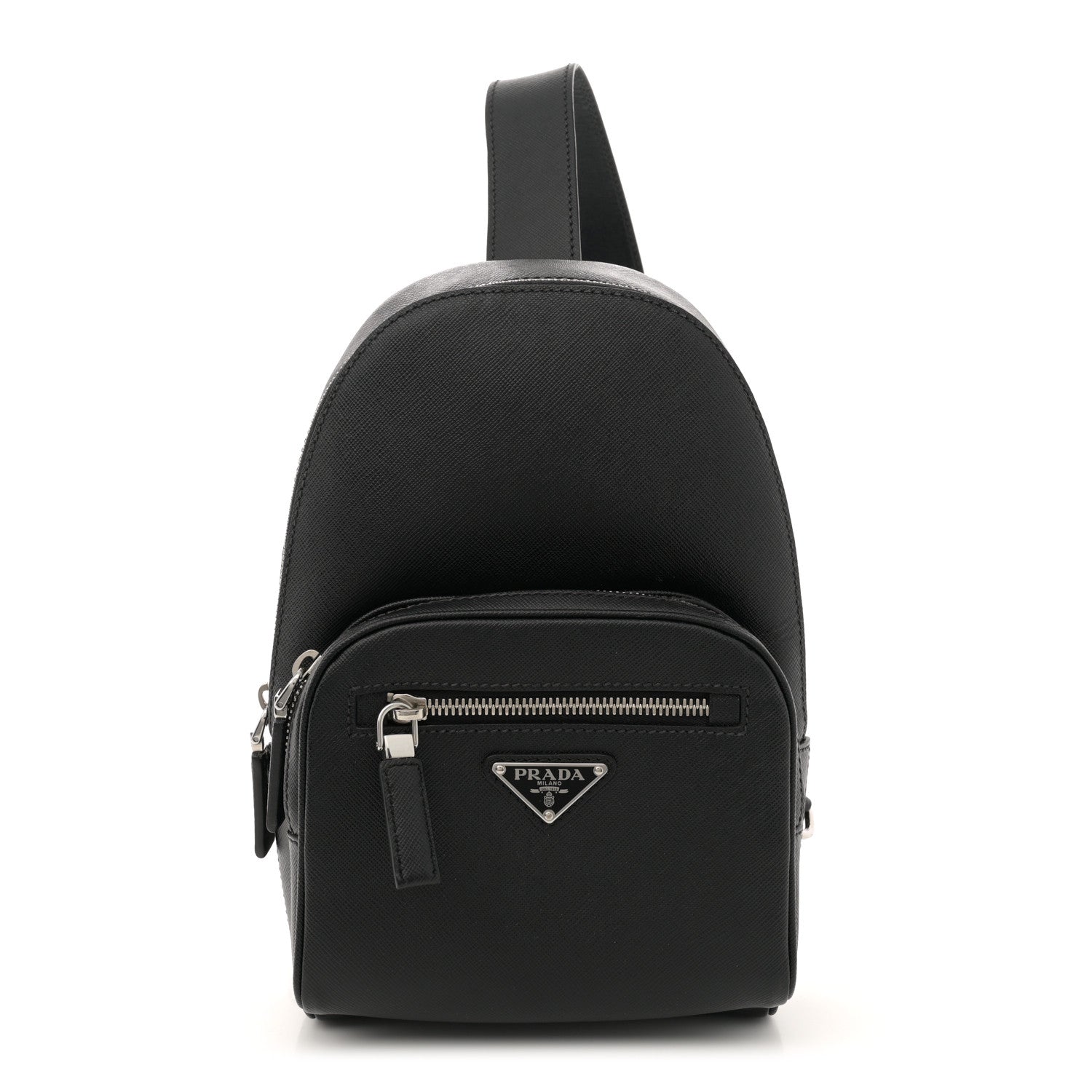 Prada Saffiano Sling Backpack Black 1 of 11