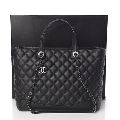 Chanel Calfskin Quilted Large Easy Shopping Tote Black 11 of 11
