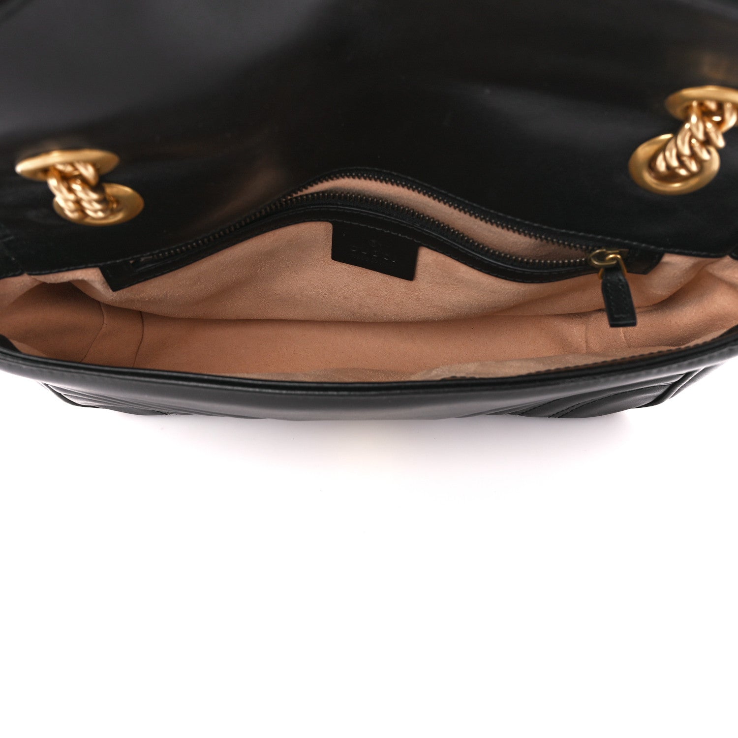 Gucci Calfskin Matelasse Small GG Marmont Shoulder Bag Black 5 of 11