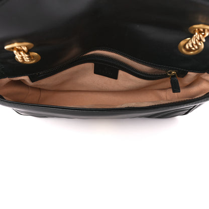 Gucci Calfskin Matelasse Small GG Marmont Shoulder Bag Black 5 of 11