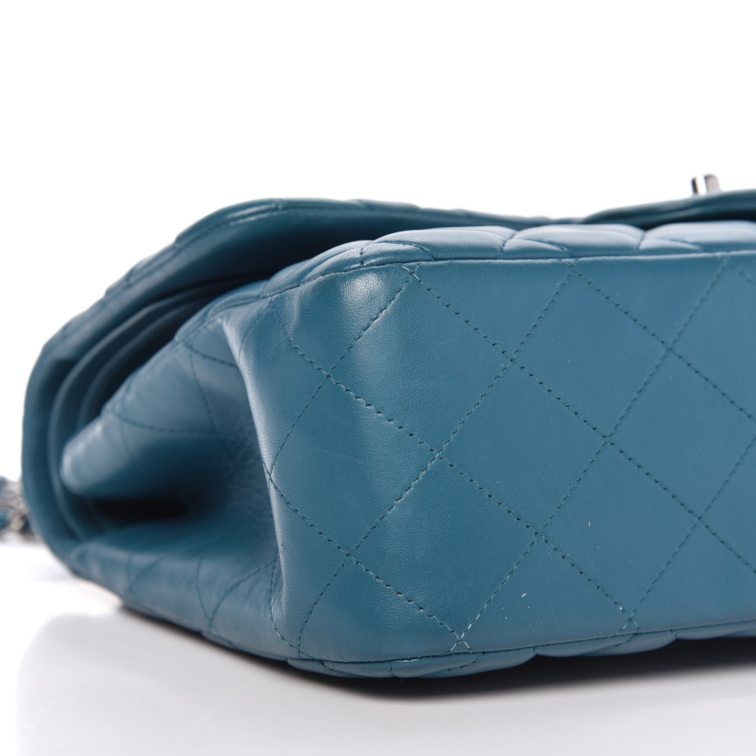 Chanel Lambskin Quilted Jumbo Double Flap Blue 7 of 12