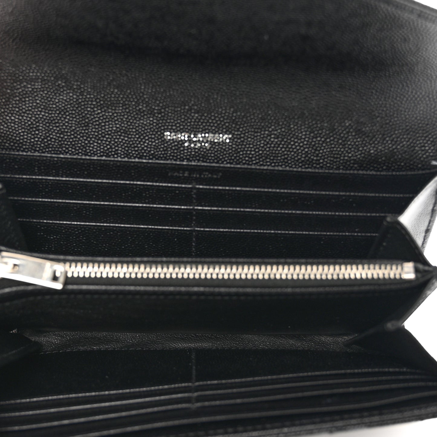 Grain De Poudre Matelasse Chevron Monogram Flap Wallet Black