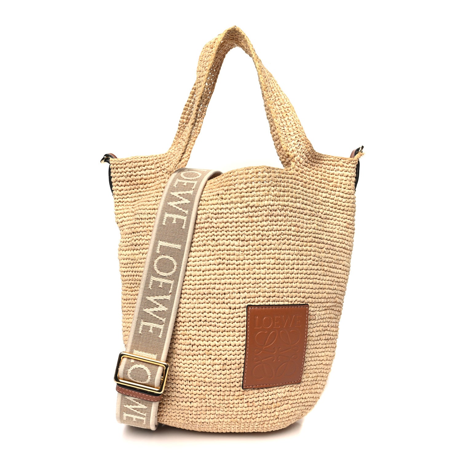 Loewe Raffia Mini Slit Tote Bag Natural Tan 1 of 9