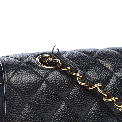 Chanel Caviar Quilted Medium Double Flap Black 14 of 17