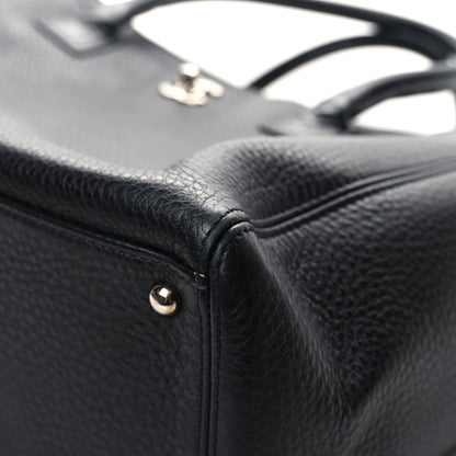 Chanel Calfskin Cerf Executive Shopper Tote Black 12 of 14