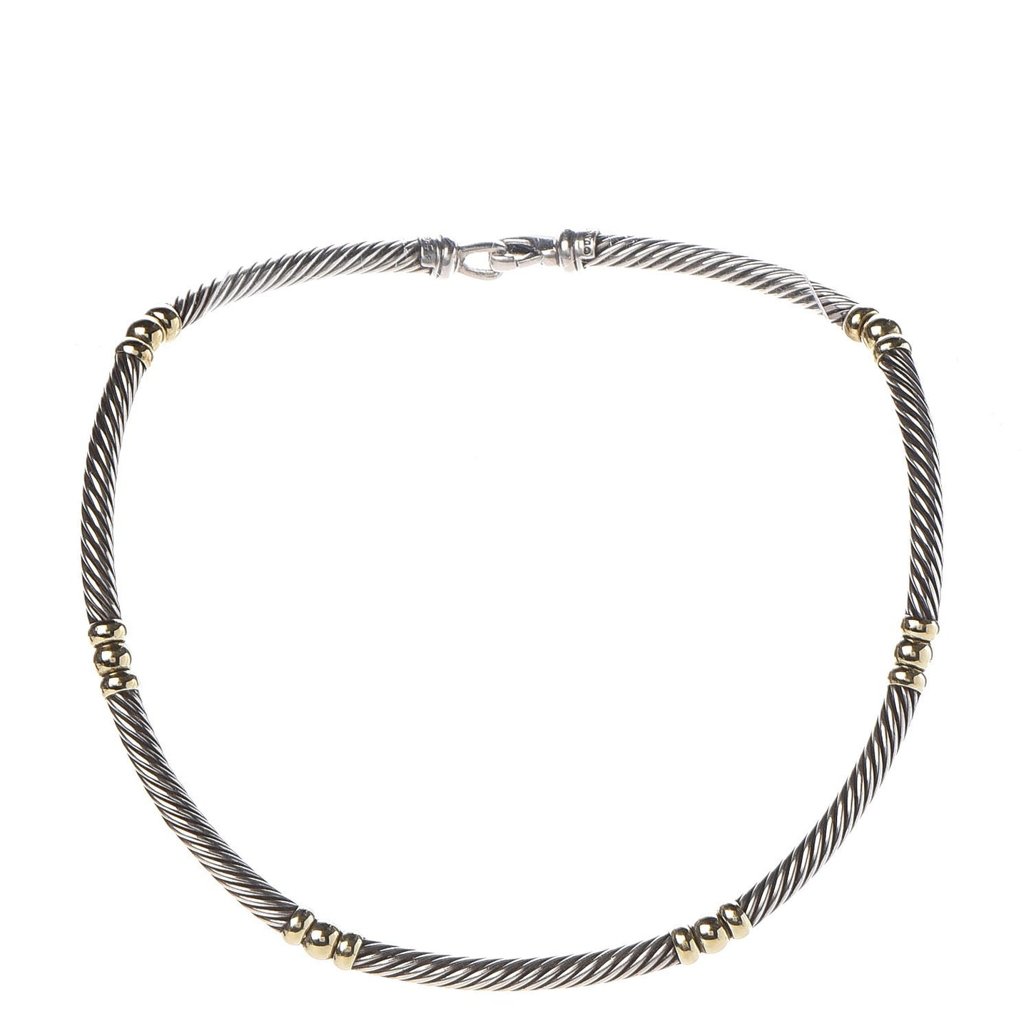 Sterling Silver 14K Yellow Gold Hampton Cable Necklace