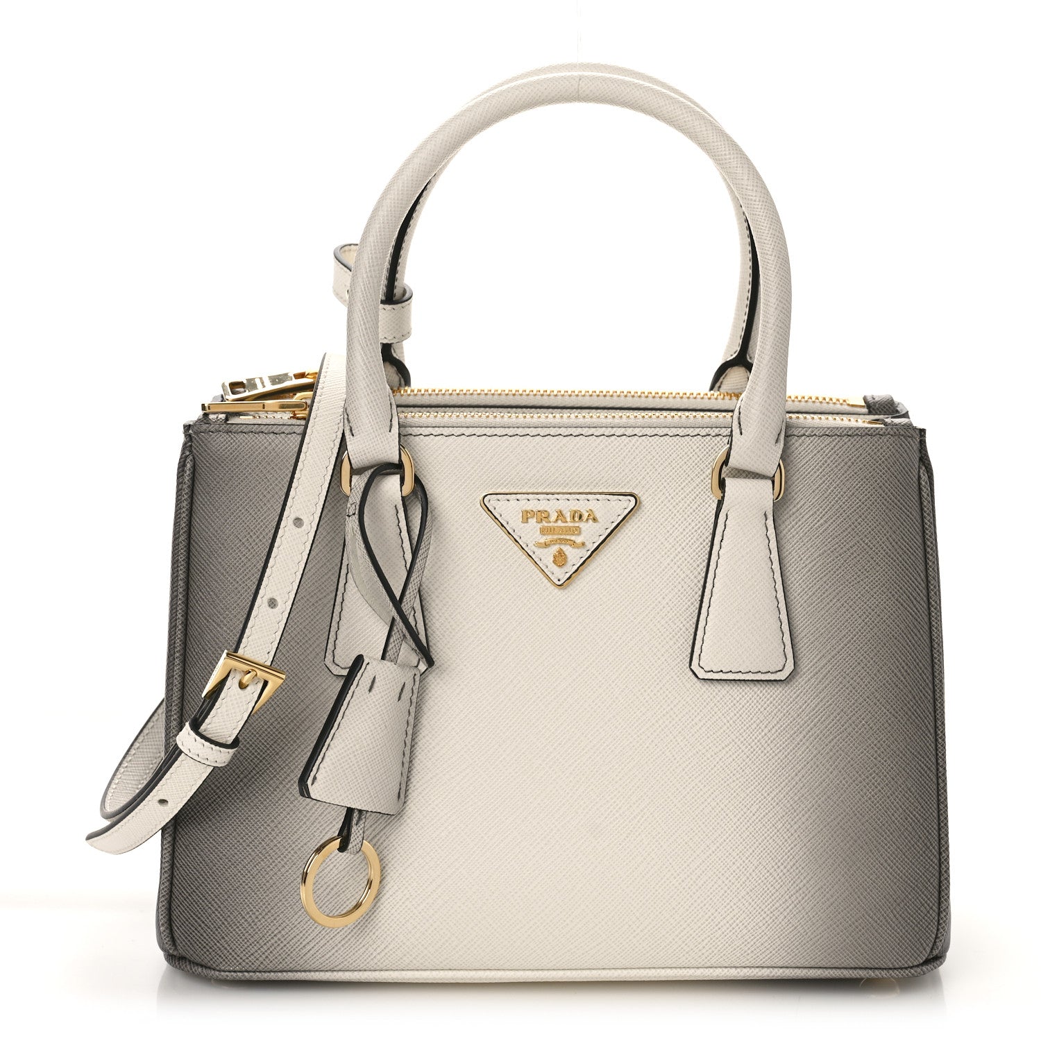 Prada Saffiano Lux Ombre Small Galleria Double Zip Tote Gradient White 1 of 8