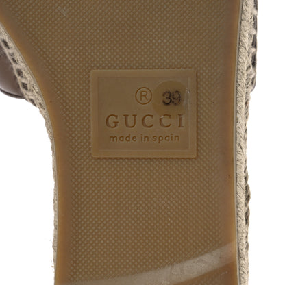 Gucci Nappa Matelasse GG Marmont Espadrille Slide Sandals 39 Porcelain Rose 8 of 15