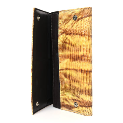 Prada Lizard Long Wallet Yellow 5 of 8