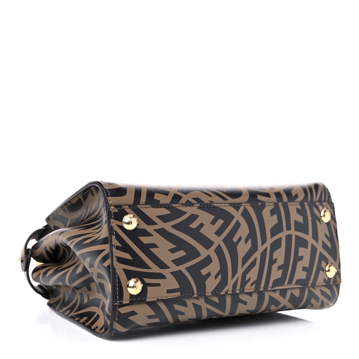 Fendi X SARAH COLEMAN Vitello Liberty Shiny Nappa Plexiglass FF Vertigo Mini Peekaboo Iconic Satchel 3 of 9