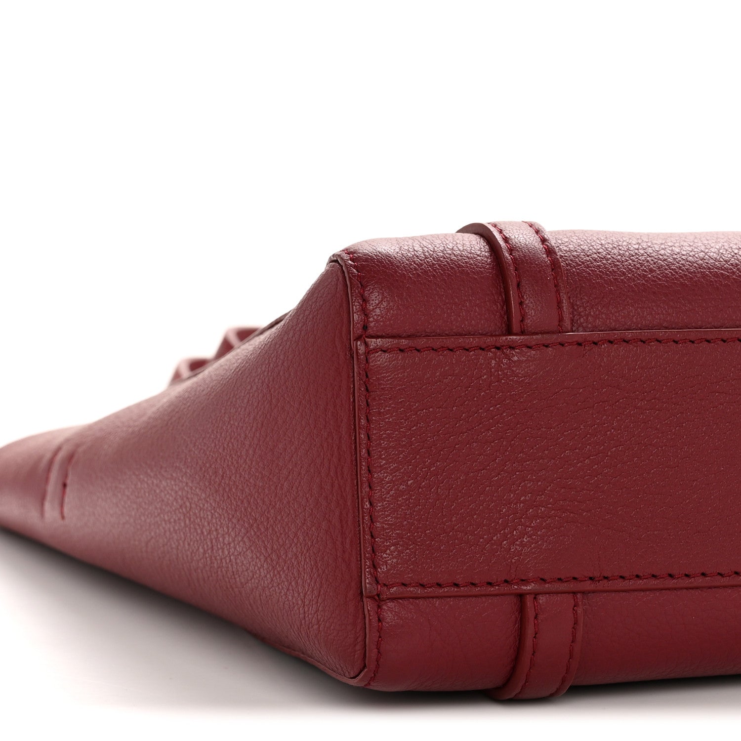 Balenciaga Smooth Calfskin Logo XXS Everyday Tote Dark Red White 9 of 10