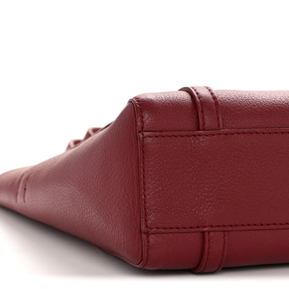 Balenciaga Smooth Calfskin Logo XXS Everyday Tote Dark Red White 9 of 10