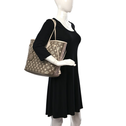 Louis Vuitton Empreinte Monogram Spring In The City Neverfull MM Kaki Beige Cream 2 of 8